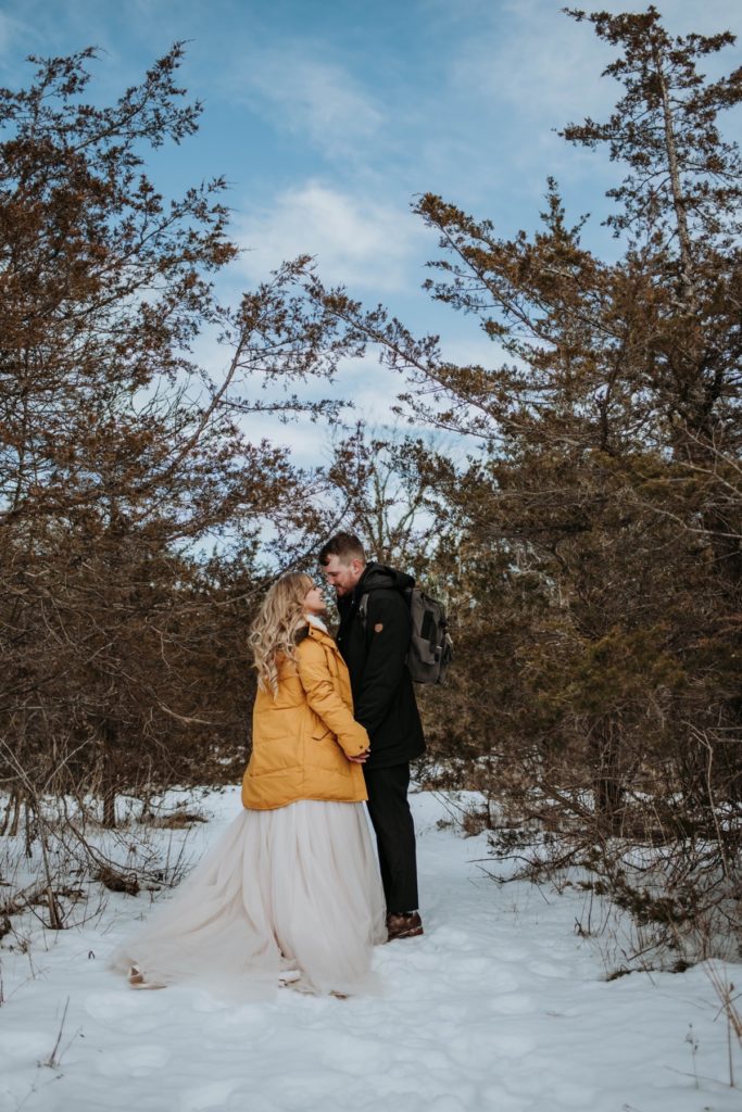 winter wedding in Prince Edward County, Ontario