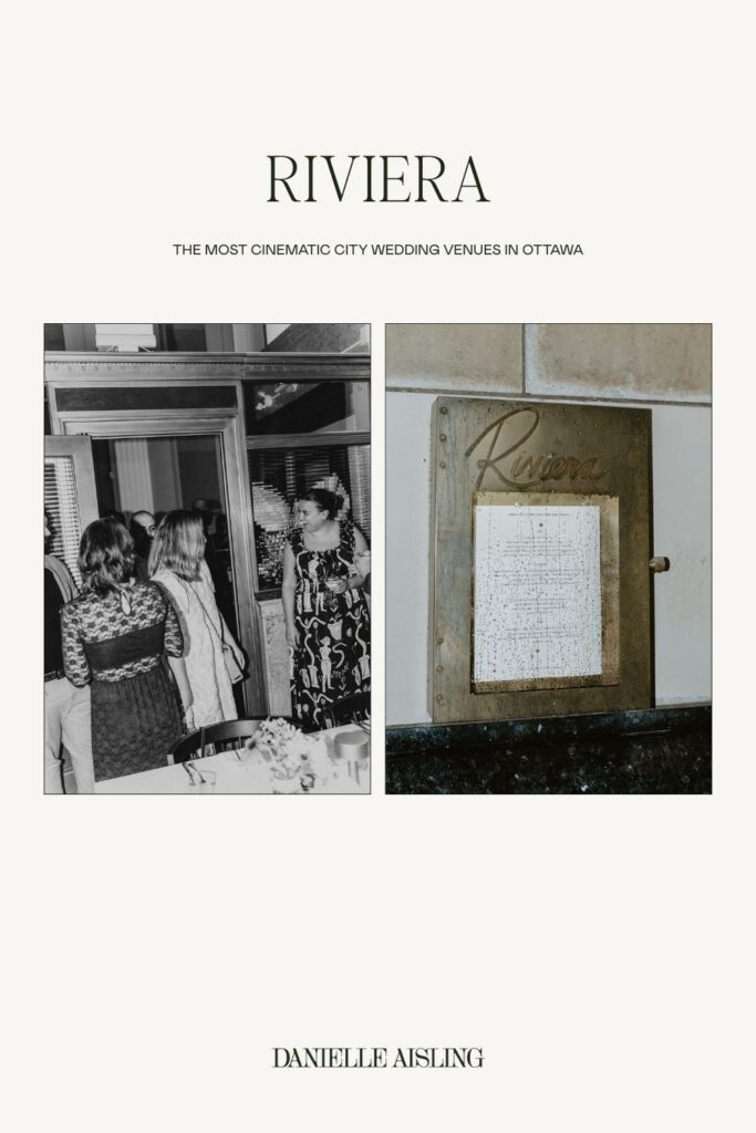 scenes from cocktail reception at Riviera Ottawa wedding